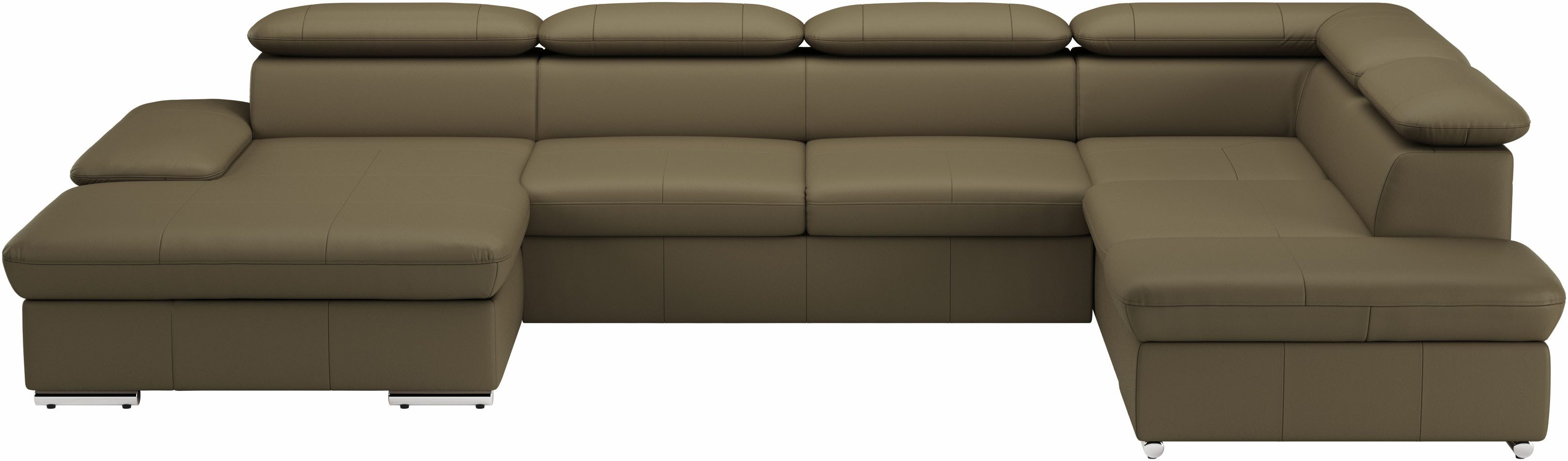 sit&more Wohnlandschaft Valantine U-Form, B: 349 cm, mit Arm- & Kopfteilverstellung, optional mit Bettfunktion