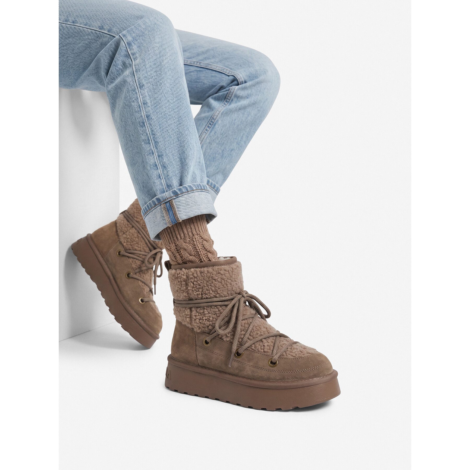 Badura Badura Damen Schneestiefel 5907964458623 Beige Snowboots