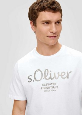 s.Oliver T-Shirt mit Metallic-Logo-Aufdruck im 2er Pack