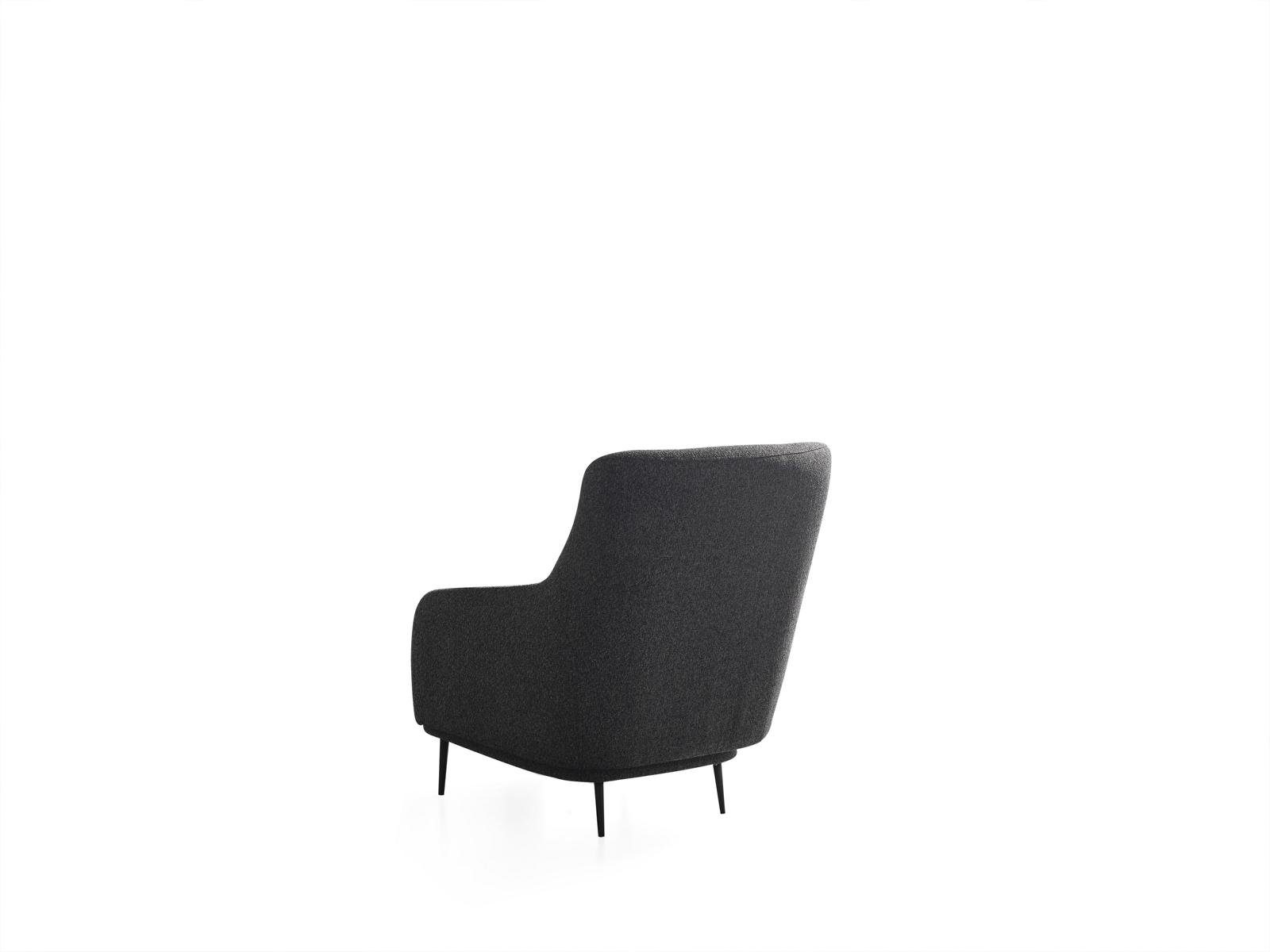 Wohnzimmer Sessel Polster Textil Luxus Club Lounge Sessel JVmoebel Design Modern grau