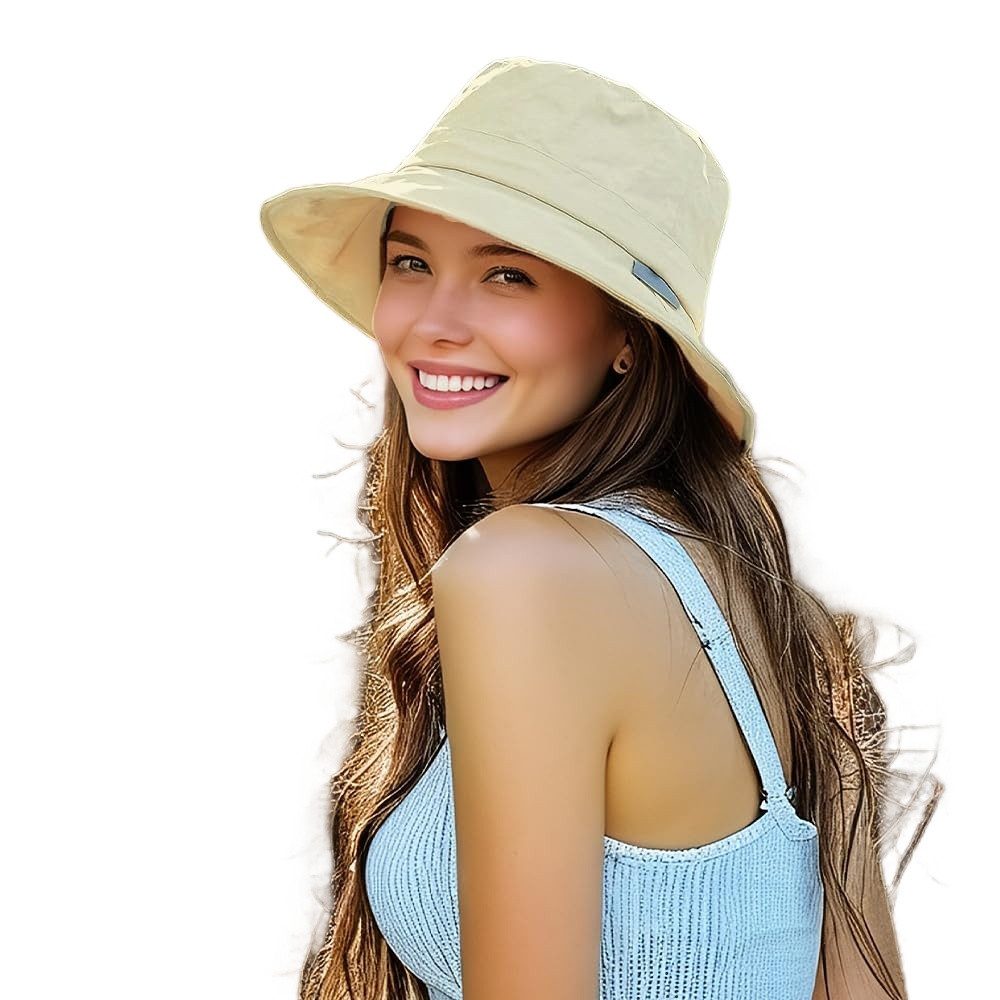 nsihing Sonnenhut Unisex Sommerhut Leichter Fischerhut mit Kinnriemen, Wasserdicht