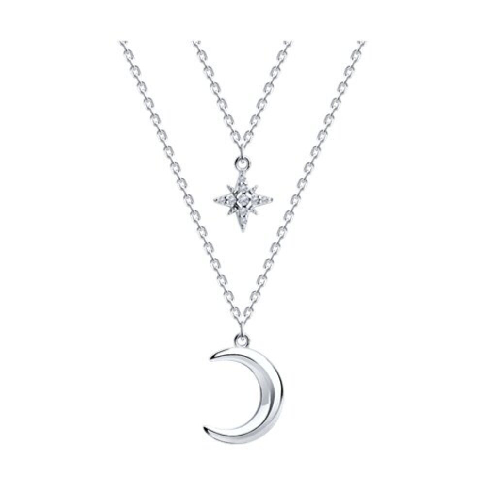 Kette mit Anhänger Halskette Silberkette mit Anhänger 925 Silber Zirkonia