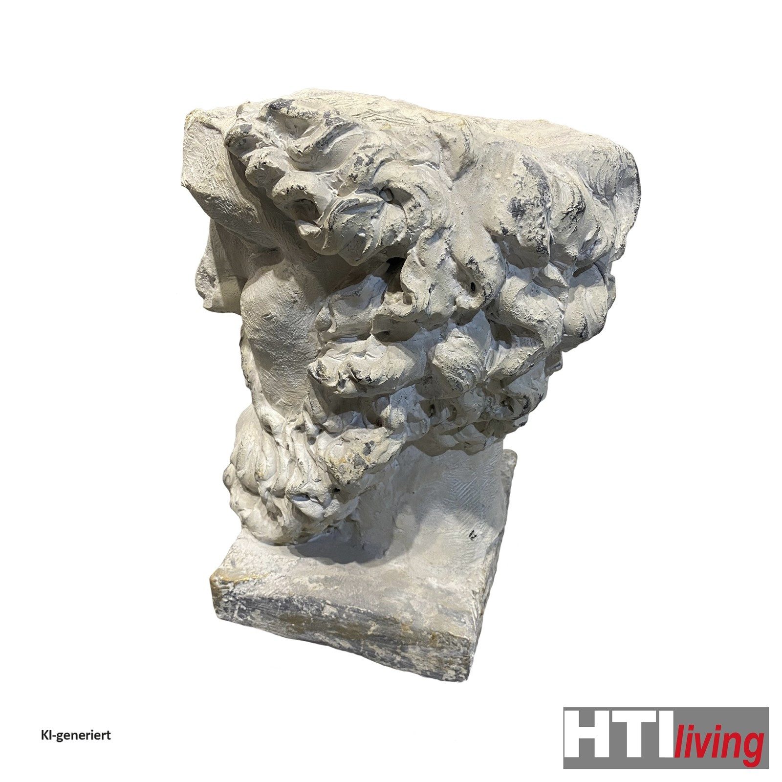 HTI-Living Pflanzkübel Pflanzgefäß Apollon Büste Poseidon (Stück, 1 St., 1 Pflanzgefäß), Pflanzkübel Gartendeko Antike