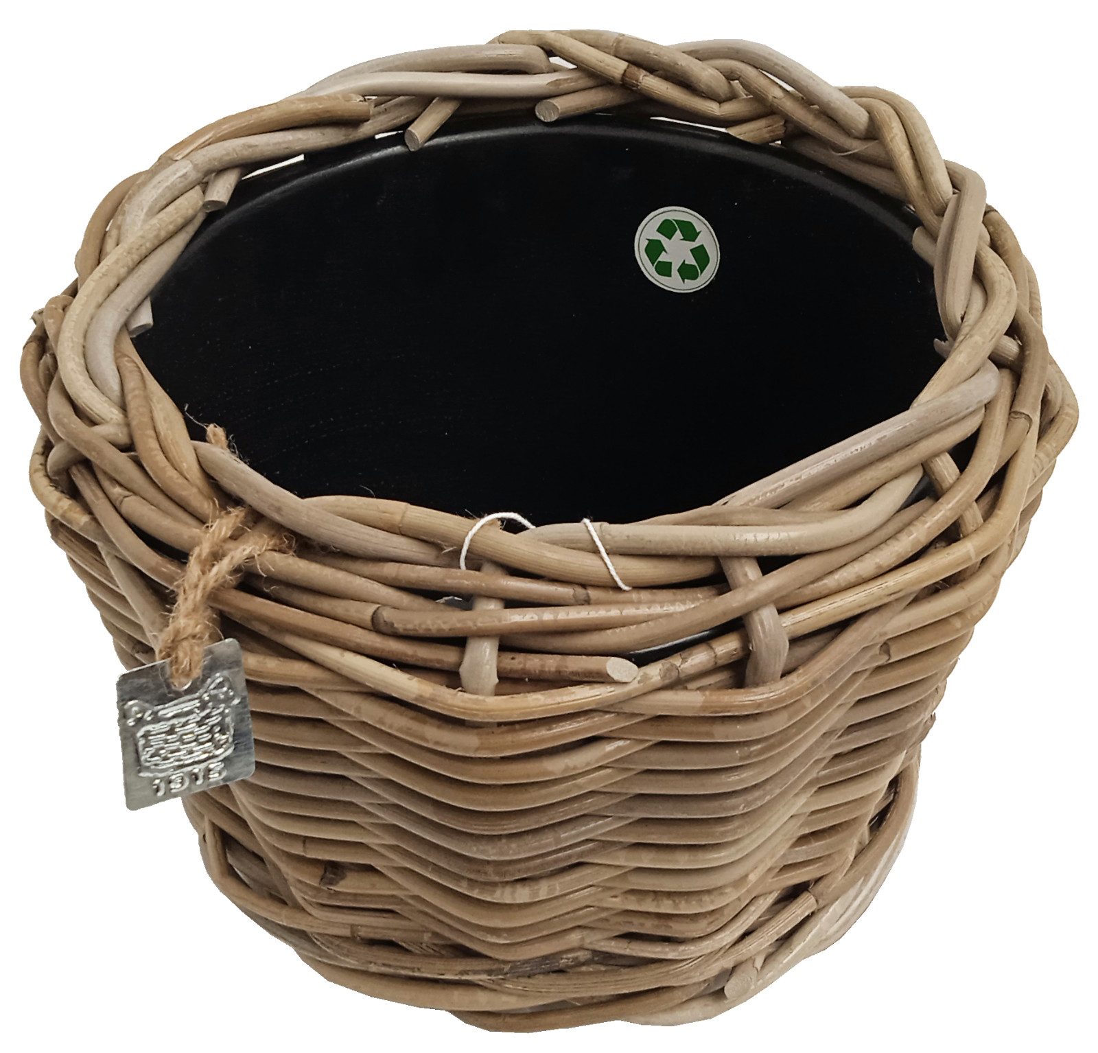 Van der Leeden Blumentopf Blumenkorb Pflanzkorb Topf Rattan Weide