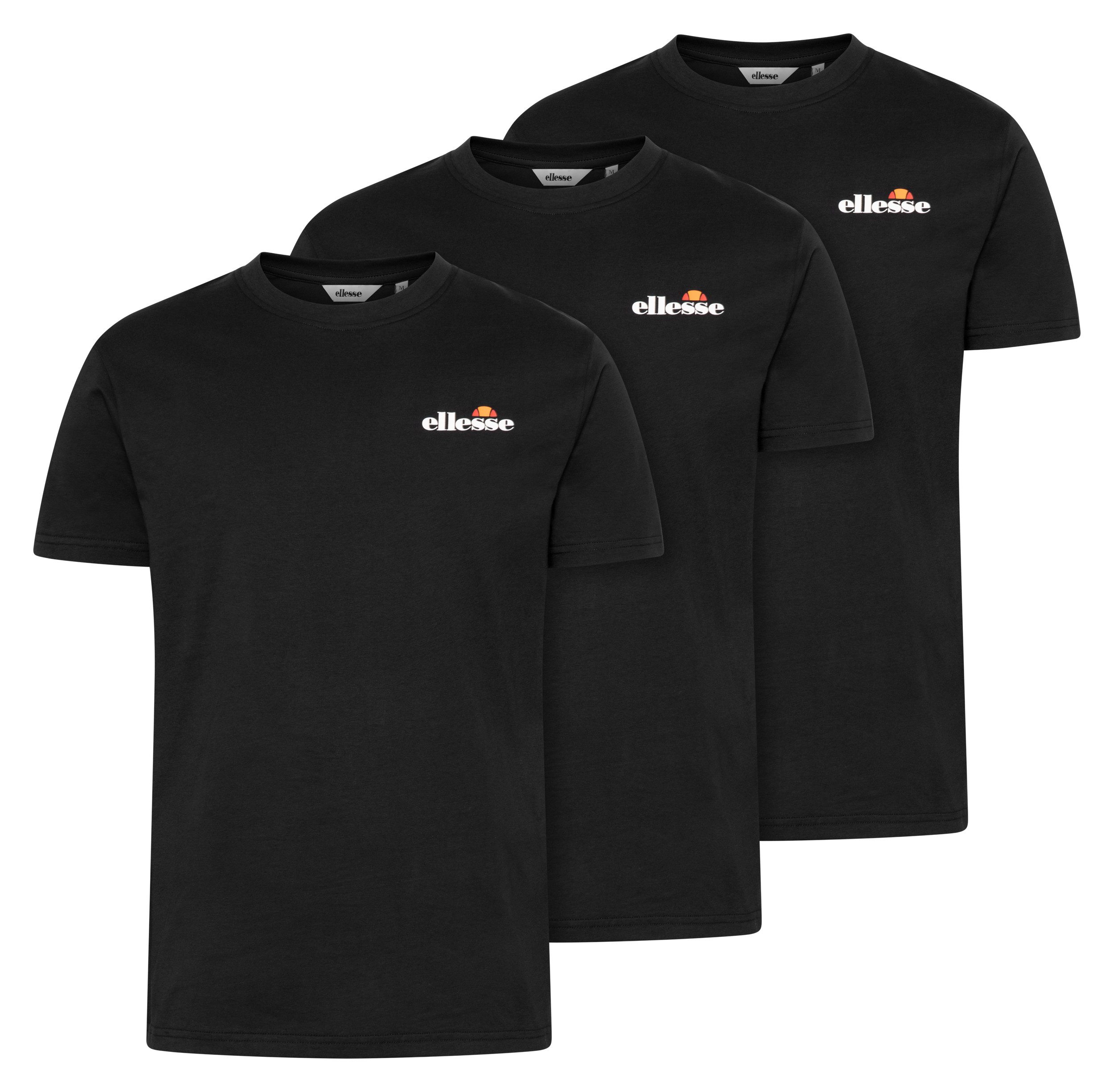 Ellesse T-Shirt AVENI 2 Tee (3 PACK) (Packung, 3-tlg., 3) mit Rundhalsausschnitt, Kurzarm, aus Baumwolle, in normaler Länge