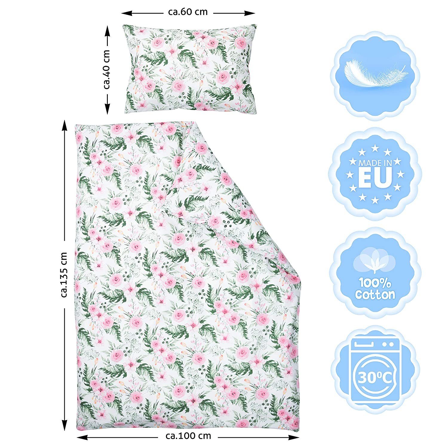 Amilian Bettwäsche 2-teilig, Bettbezug 100 x günstig online kaufen