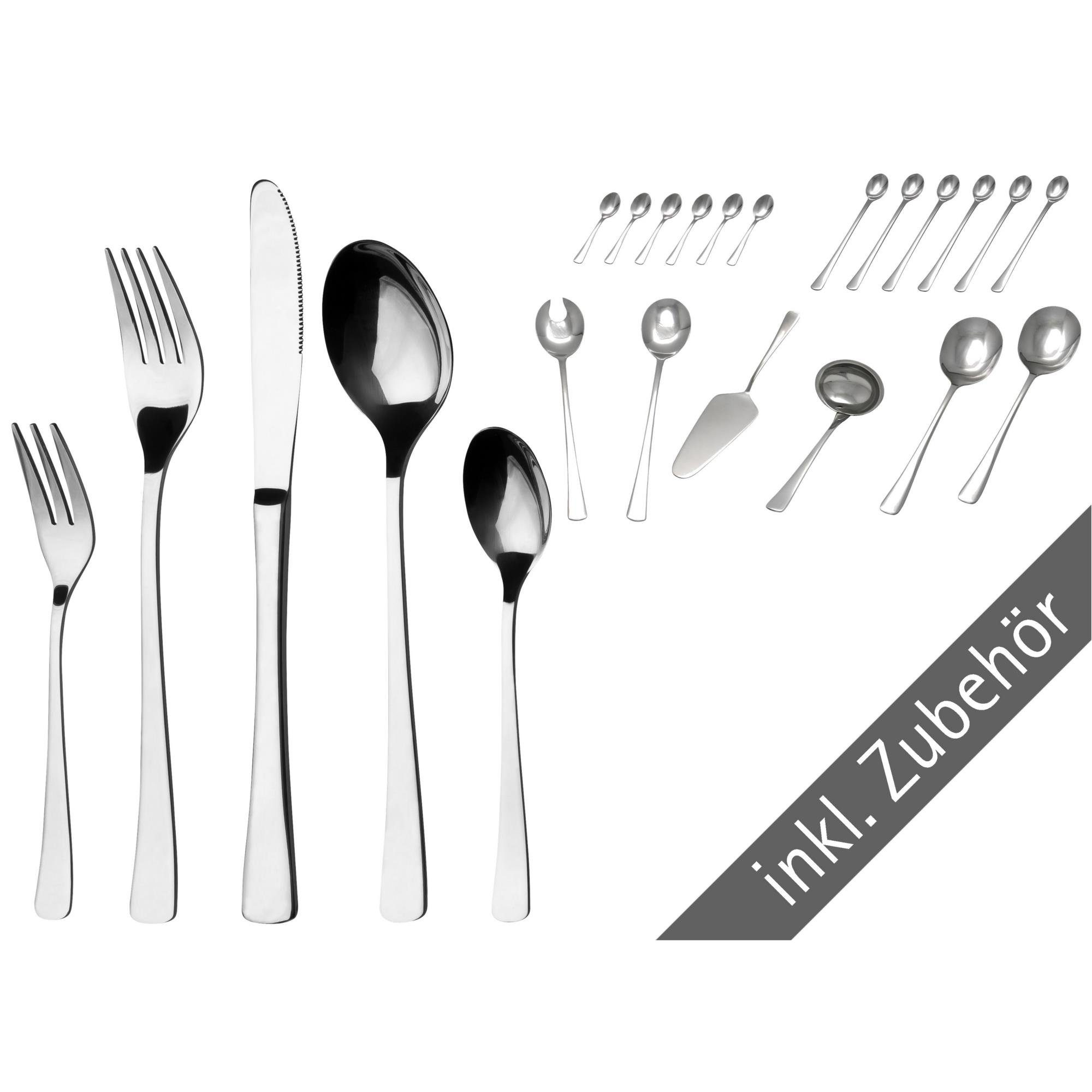 GRÄWE Besteck-Set GRÄWE Tafelbesteck 48-tlg., für 6 Personen, Serie Würzburg, Edelstahl 18/0