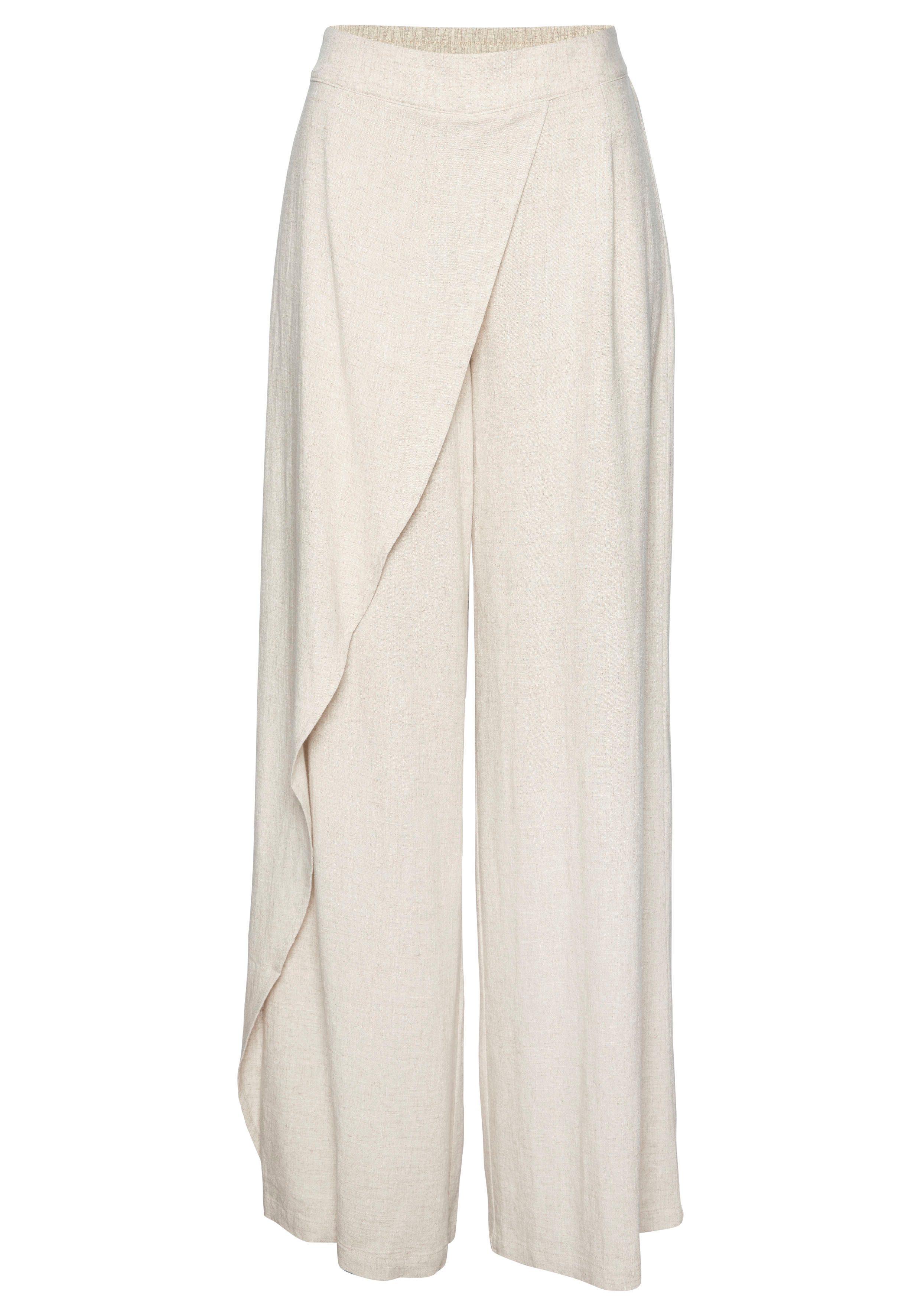 French Connection Leinenhose im weit fließendem Lagenlook. Reduzierter Preis € 59,99. Unverbindliche Preisempfehlung € 69,99