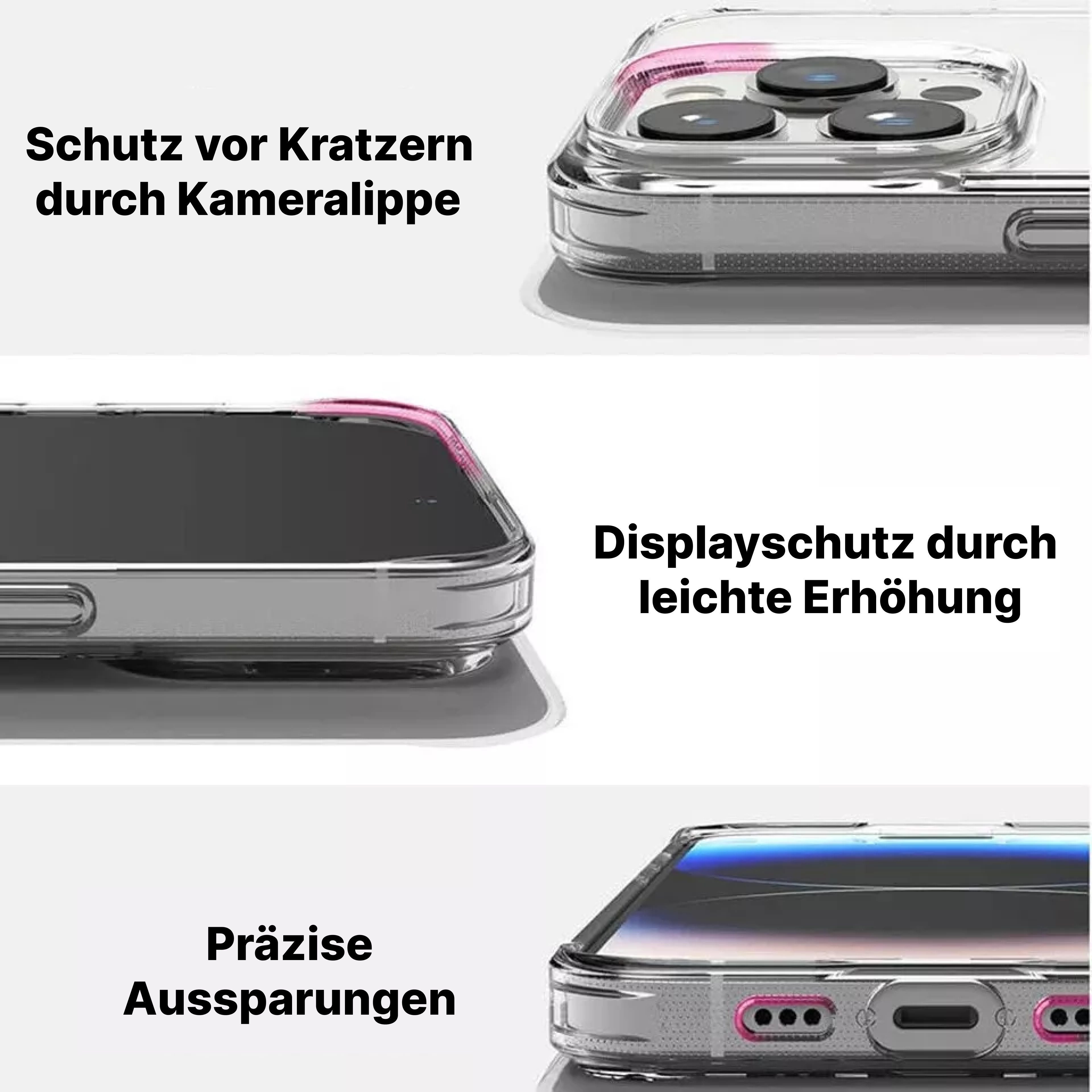 Futurea Smartphone-Hülle iPhone Hülle Transparent MagSafe Case, für iPhone 17 Air, iPhone 17 Pro, iPhone 17 Pro Max & iPhone 16 + 15