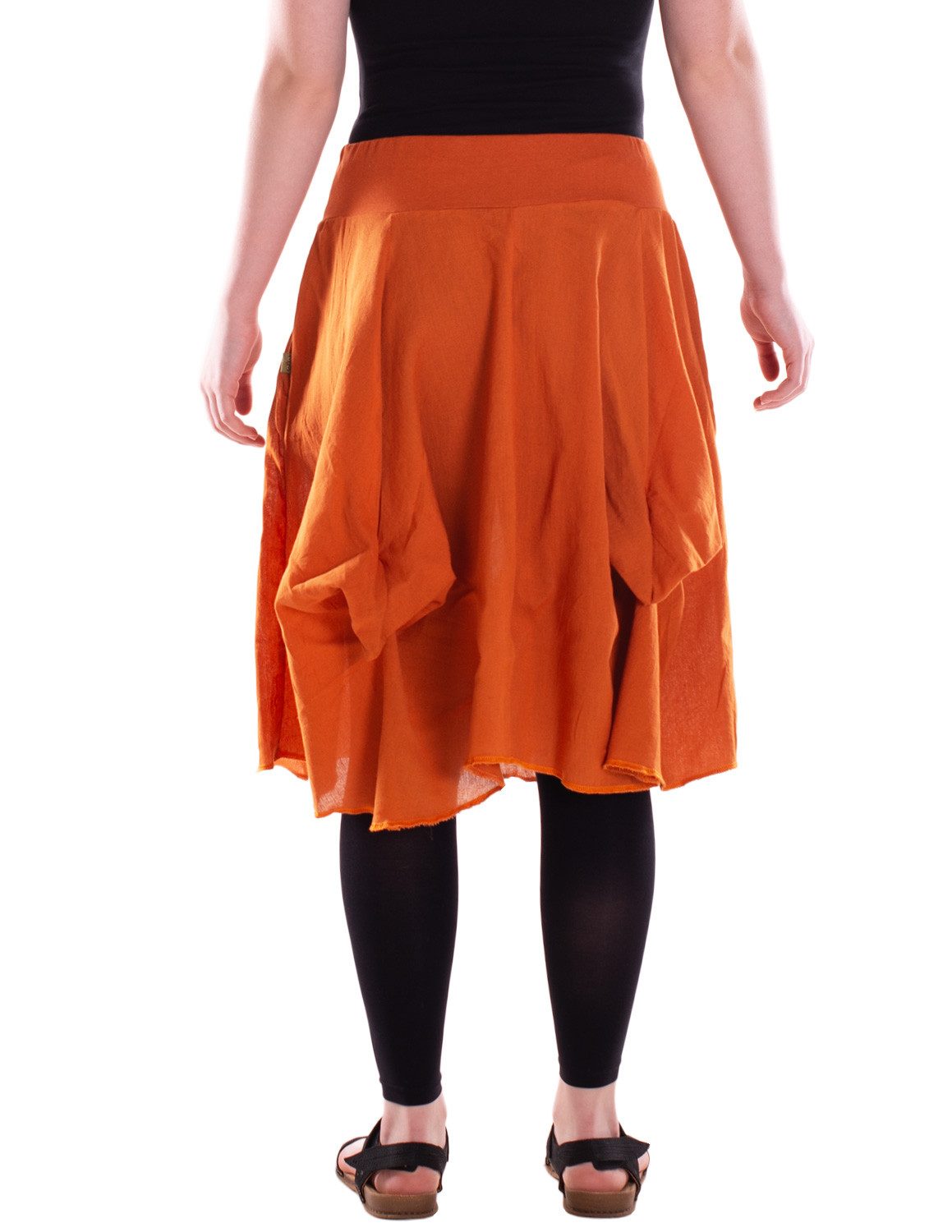 Vishes Sommerrock Damen knielanger Rock Baumwolle günstig online kaufen