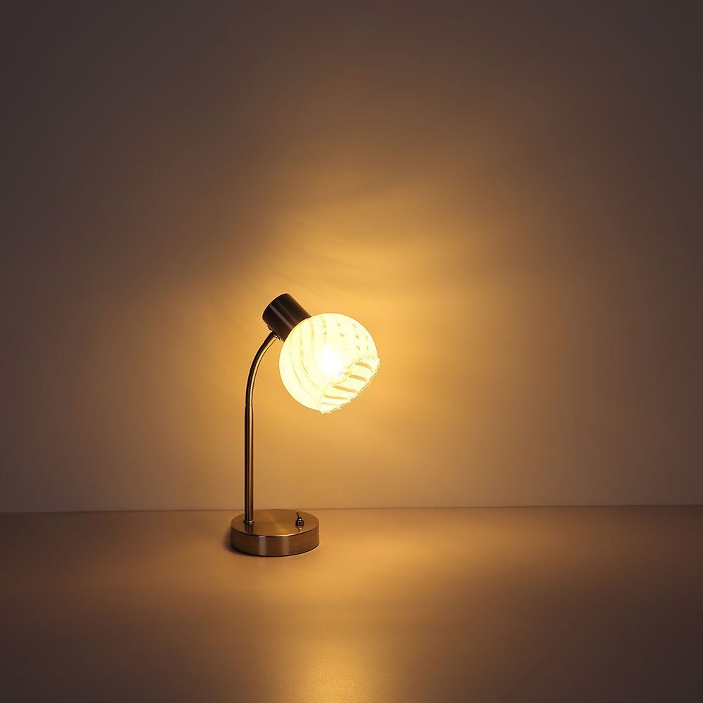 GLOBO LIGHTING Kugelleuchte, Leuchtmittel nicht inklusive, Schreib Tisch Lampe Leuchte Flexo-Strahler Beleuchtung Büro Schlaf