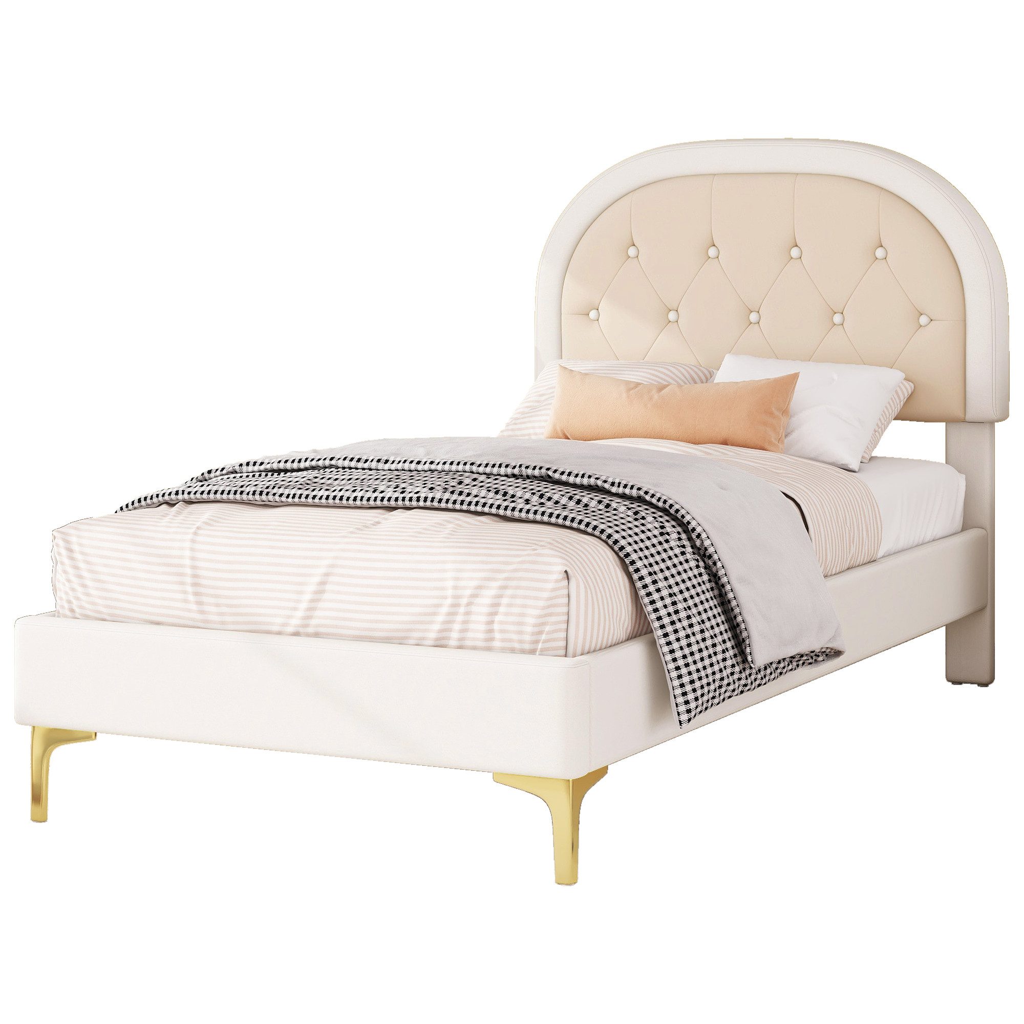 HAUSS SPOLE Polsterbett 90x200cm mit Metallfüßen, günstig online kaufen