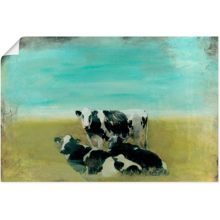Artland Wandbild Kühe auf der Weide III Haustiere (1 St) als Alubild Leinwandbild Wandaufkleber oder Poster in versch. Größen