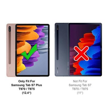 CoolGadget Tablet-Hülle Silikon Case Tablet Hülle Für Samsung Galaxy Tab S7+ 26,4 cm (10,4 Zoll), Hülle dünne Schutzhülle matt Slim Cover für Samsung Tab S7 Plus