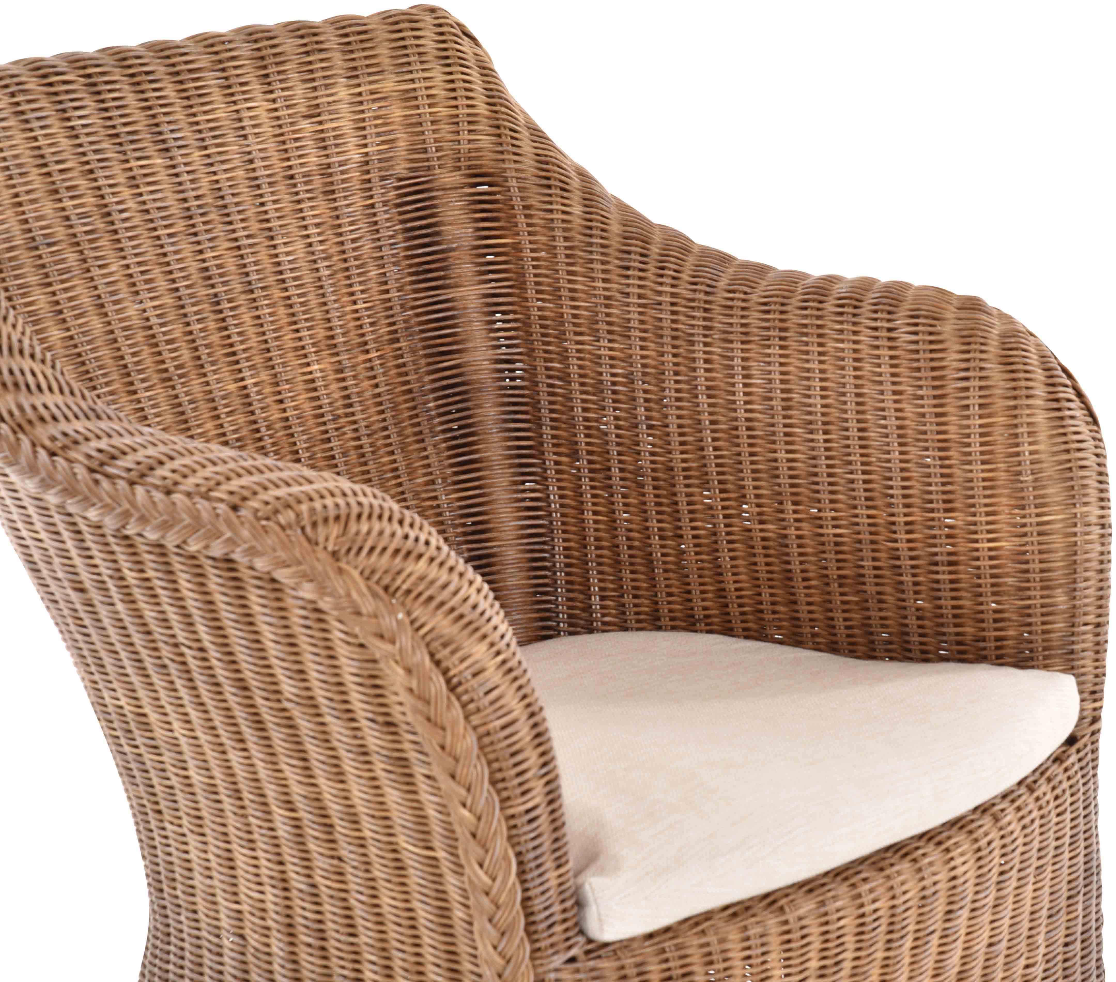 Krines Home Esszimmersessel 2er Set Rattan Esszimmersessel Dive Esszimmerstuhl mit Armlehne Sessel (Spar-Set, 2-St., 2er-Set), Rattansessel, Esszimmer