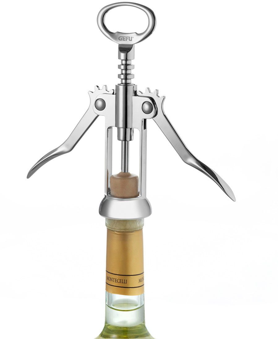 GEFU Korkenzieher VINOLI, (1 tlg), elegantes Design, einfache Handhabung, robuste Qualität
