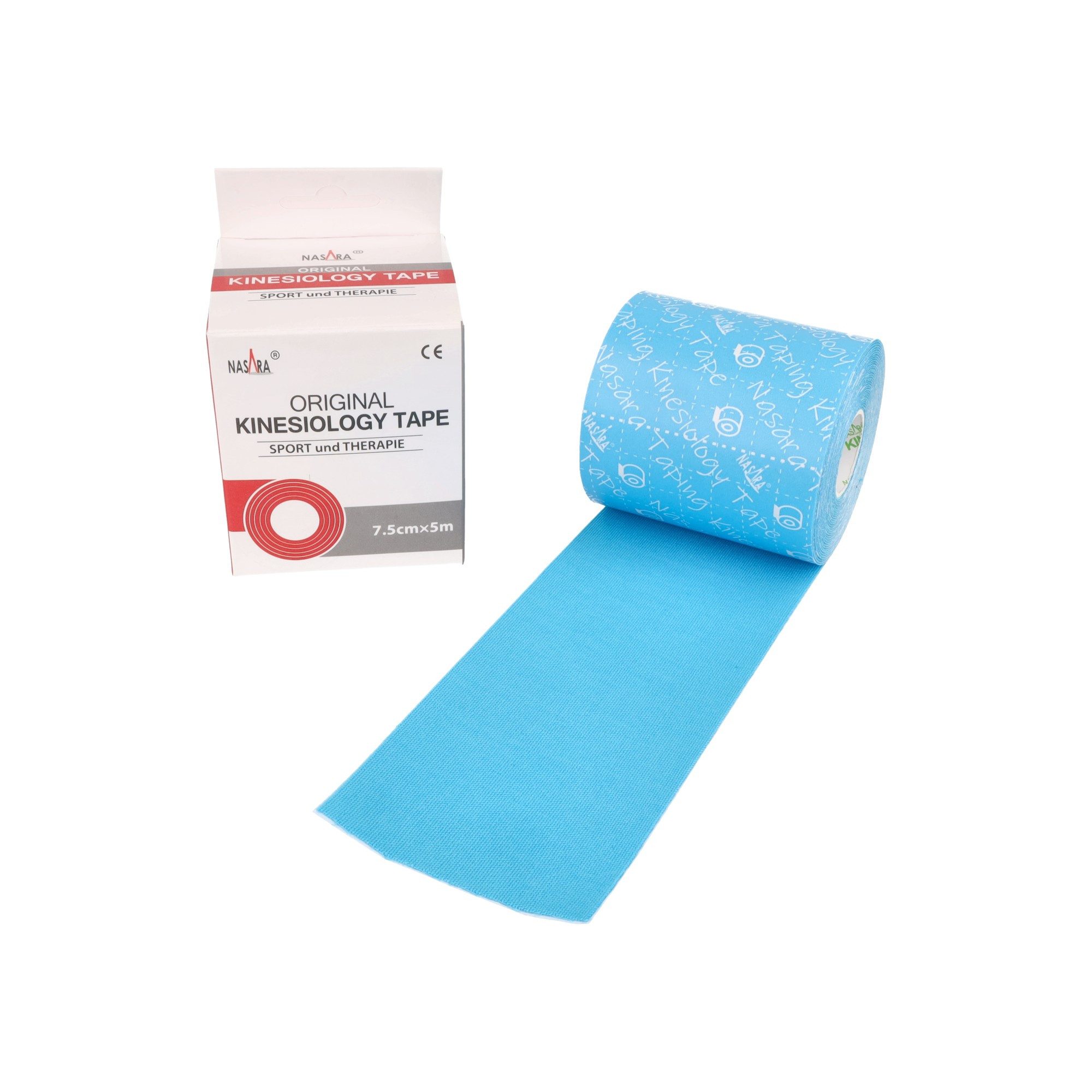 NASARA Kinesiologie-Tape 7,5cm x 5m in 9 Farben