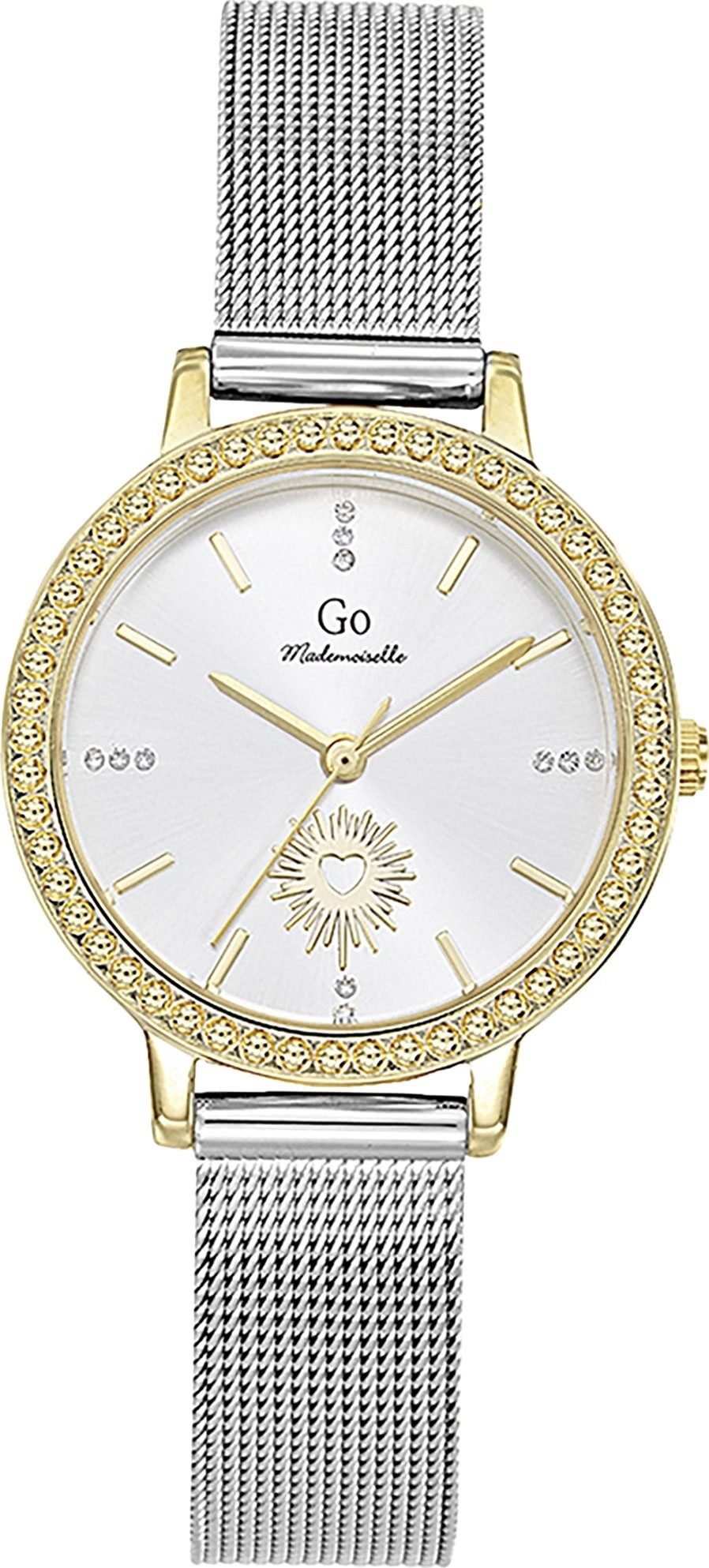 Girl Only Quarzuhr Girl Only GO Damen Armbanduhr, (Analoguhr), Damenuhr GO silber, klein (ca. 30mm) Edelstahlarmband, Fashion-Style