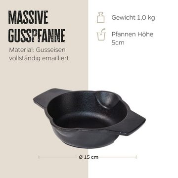 Grillfürst Grillpfanne Grillfürst Gusseisenpfanne mit 2 Griffen Ø 15 cm