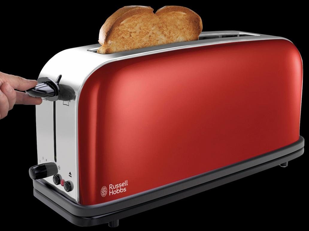 RUSSELL HOBBS Toaster Colours Plus+ Flame Red 21391-56, 1 langer Schlitz, 1000 W