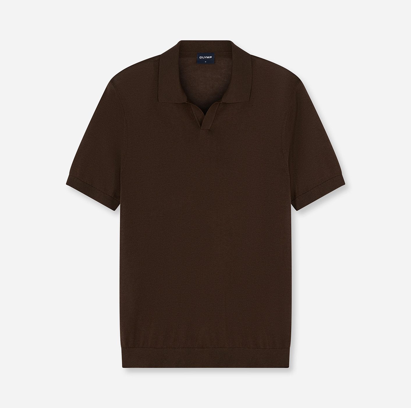 OLYMP Poloshirt Strick Casual mit geripptem Kragen, unifarben – Bild 3 von 4
