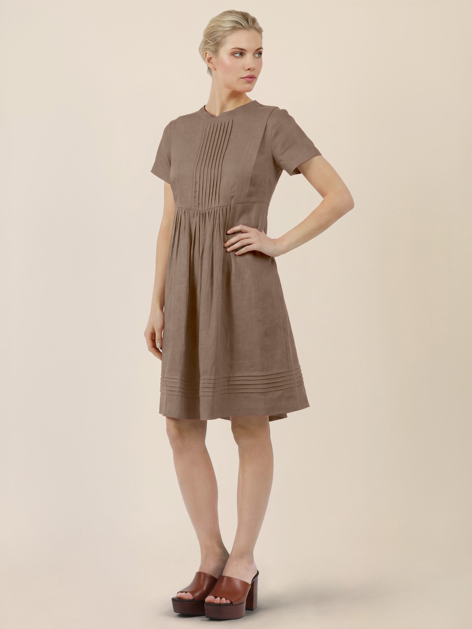 Apart Midikleid mit Zierfalten günstig online kaufen