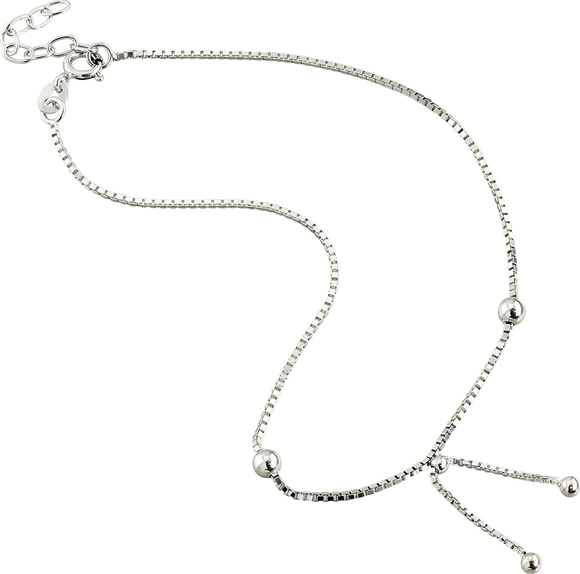 SilberDream Fußkette mit Anhänger SilberDream Damen Fußkette Dangle Kugeln, Damen Fußkette Dangle Kugeln aus 925 Sterling Silber, Farbe: silber