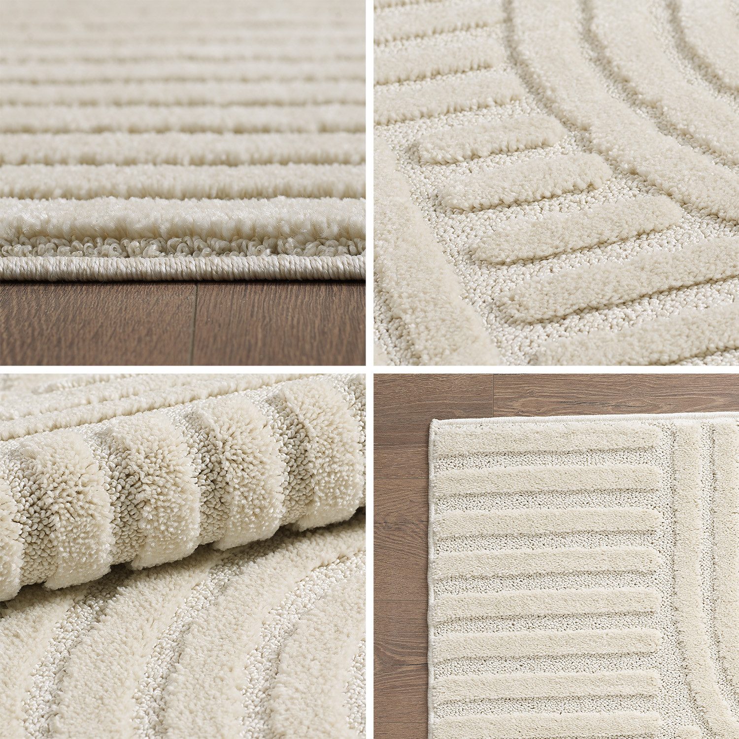 SIMPEX24 Designteppich Skandinavischer Boho, Rechteckig, Höhe: 8 mm, Teppich Wohnzimmer, Schlafzimmer, Gästezimmer