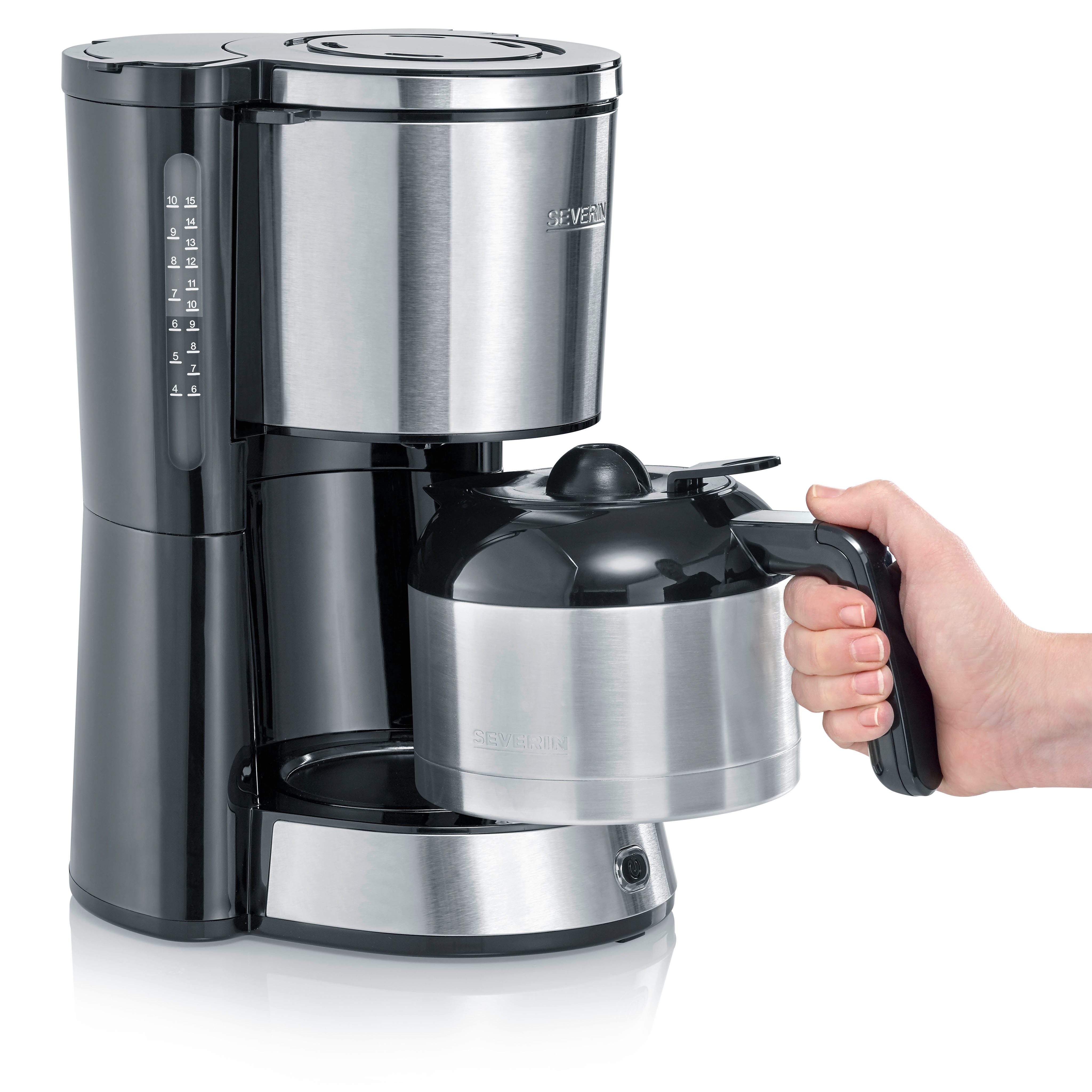 Severin Filterkaffeemaschine KA 4847, 1l Kaffeekanne, Papierfilter 1x4