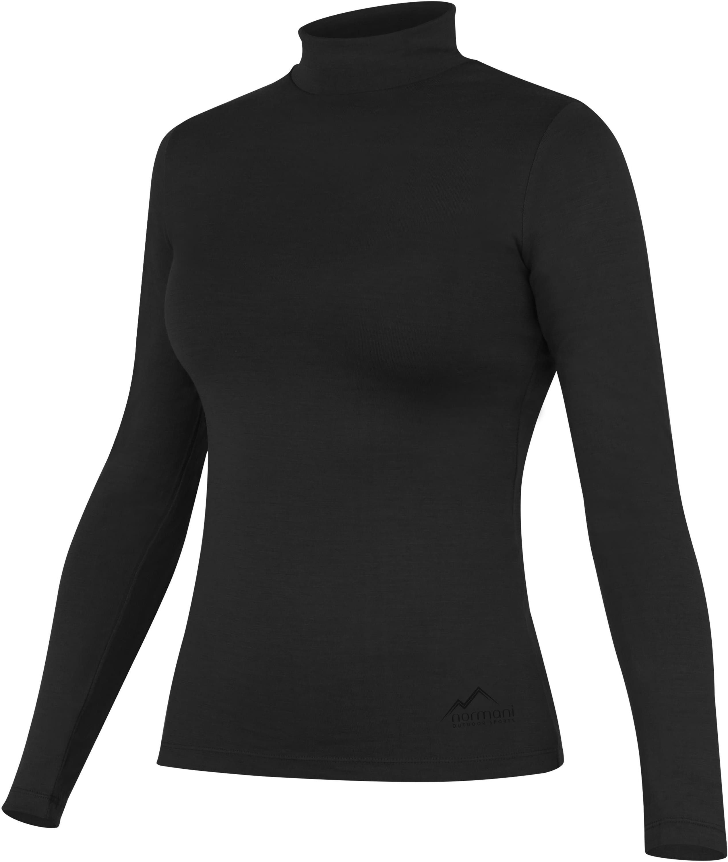 Langarmshirt Damen Merino Longsleeve mit Stehkragen Romsey