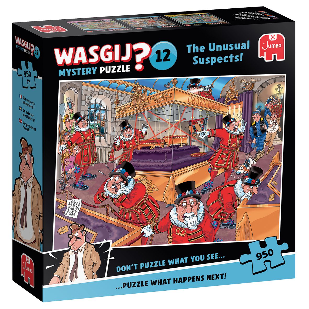 Jumbo Spiele Puzzle Wasgij Mystery 12 Die üblichen Verdächtigen 950 Teile Puzzle, 950 Puzzleteile, Made in Europe