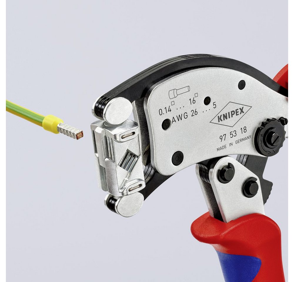 Thumbnail - Knipex Crimpzange Knipex Twistor16 97 53 18 Crimpzange Aderendhülsen 0.14 bis 16 mm²