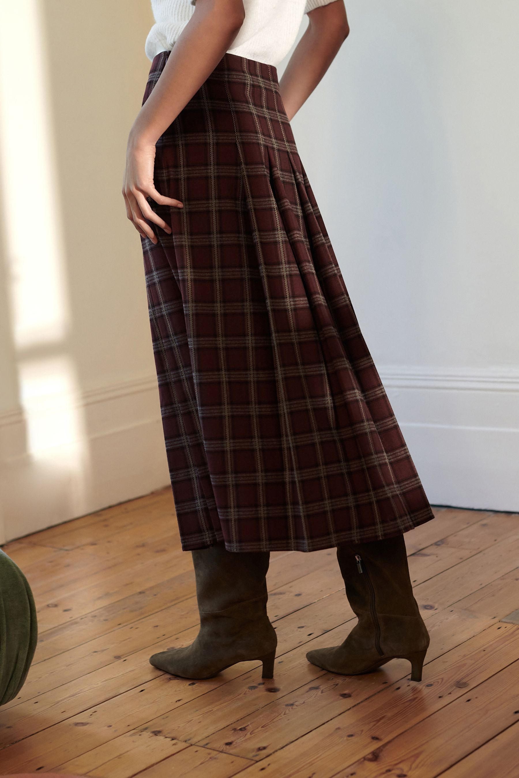 Next Maxirock Karierter Kilt-Maxirock (1-tlg) günstig online kaufen