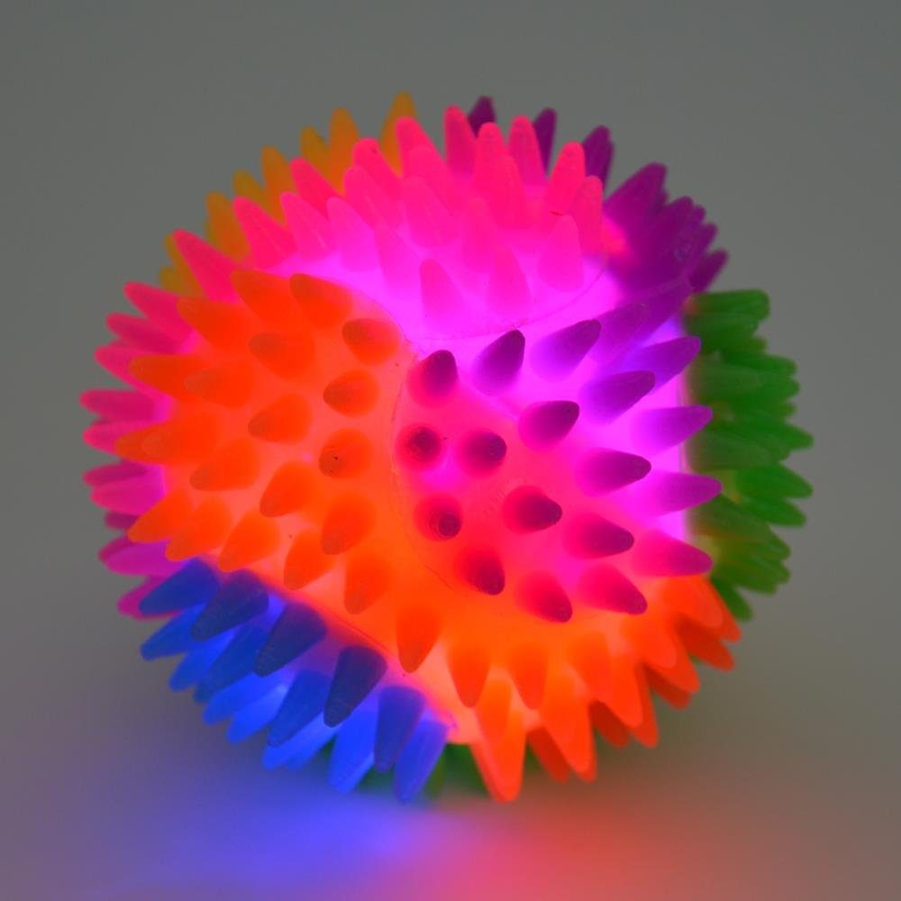 Kögler Spielball 3 cm tlg. 7,5 Ball nicht (Set, LED sind 3er Batterien Pack), Stachelball Ø Spiky Igelball wechselbar