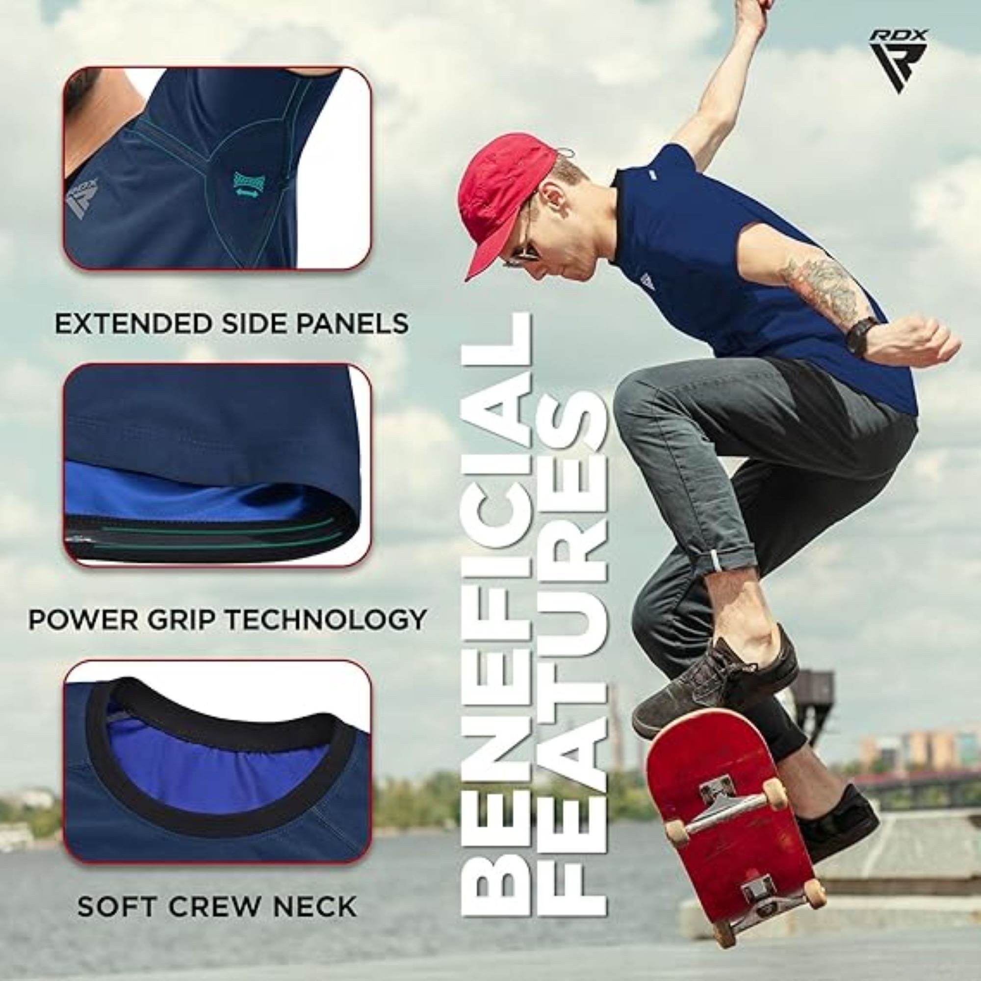 RDX Sports Kompressionsshirt RDX Herren Sauna Shirt – Schweißanzug Fitness günstig online kaufen