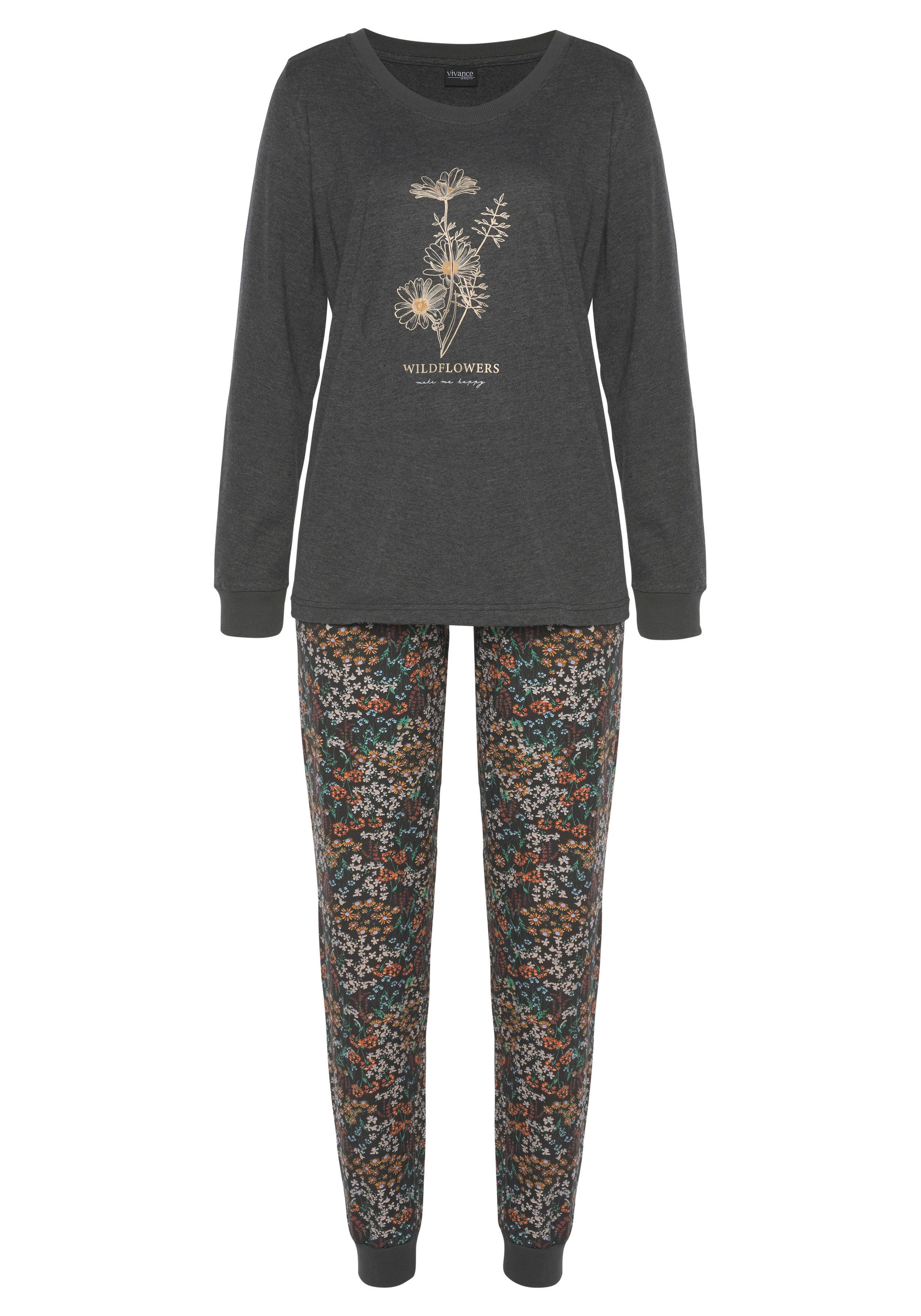 Vivance Dreams Pyjama (2 tlg., 2-teilig) mit Frontdruck günstig online kaufen