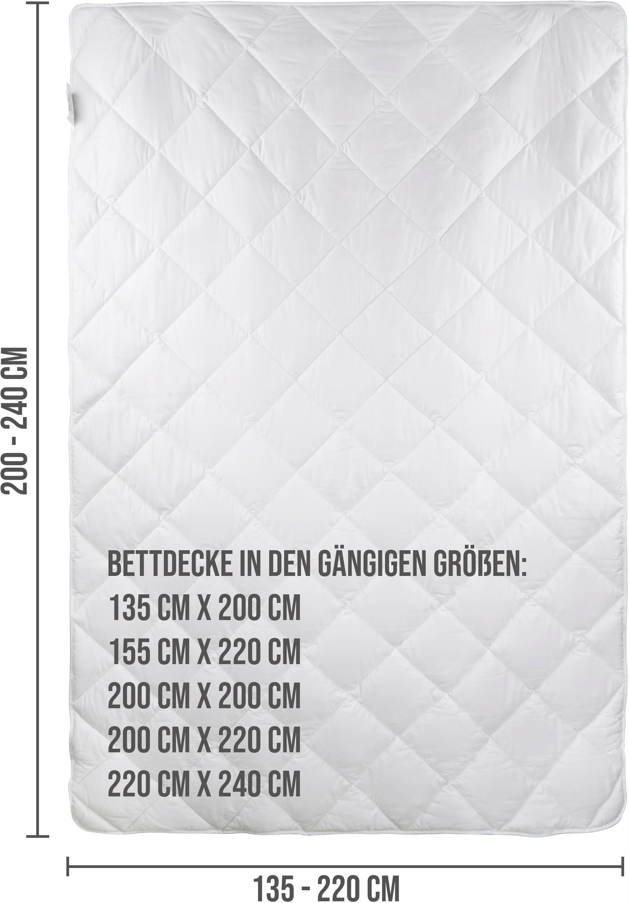 Aspero Baumwollbettdecke Bio-Baumwoll-Bettdecke AJACCIO, Füllung: Bio-Baumw günstig online kaufen