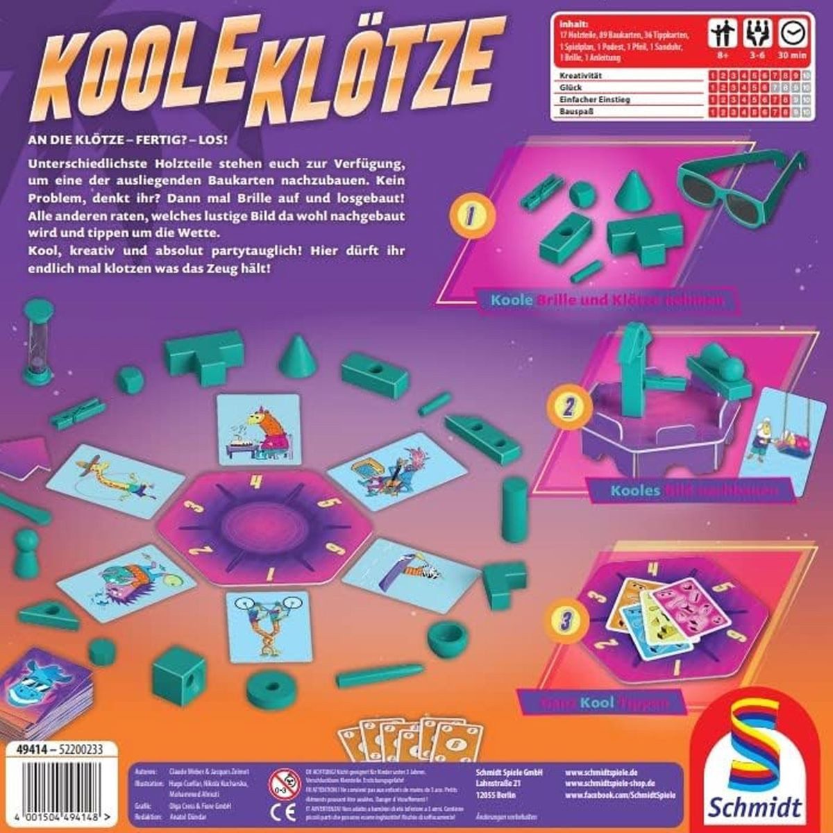 Schmidt Spiele Spiel Schmidt 49414 - Partyspiel, Familienspiel, Koole Klötze