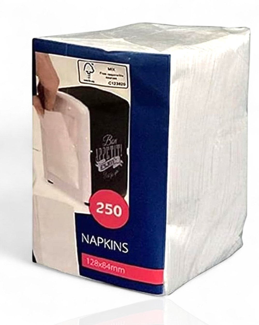 WestCraft Papierserviette Spender Marken Servietten für weiß Original 8,5 x 12,5cm, (250 St), Spenderservietten 1/8 Falz