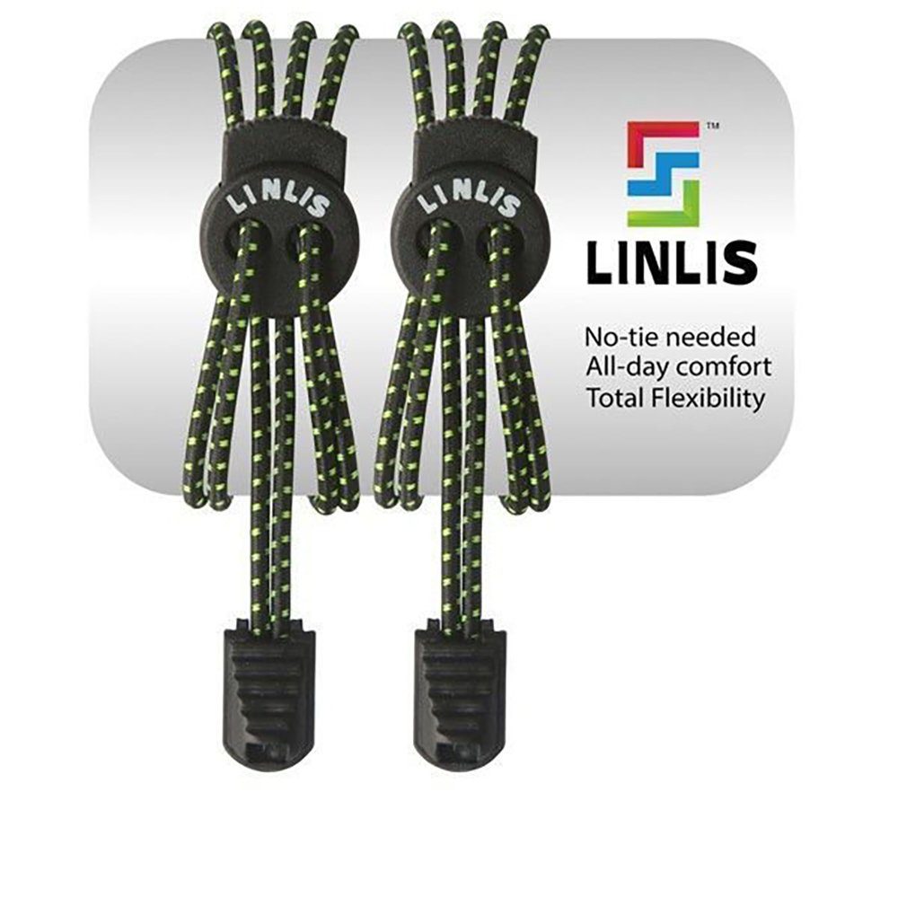 LINLIS Schnürsenkel Elastische Schnürsenkel ohne zu schnüren LINLIS Stretch FIT Komfort mit 27 prächtige Farben, Wasserresistenz, Strapazierfähigkeit, Anwenderfreundlichkeit Schwarz-3