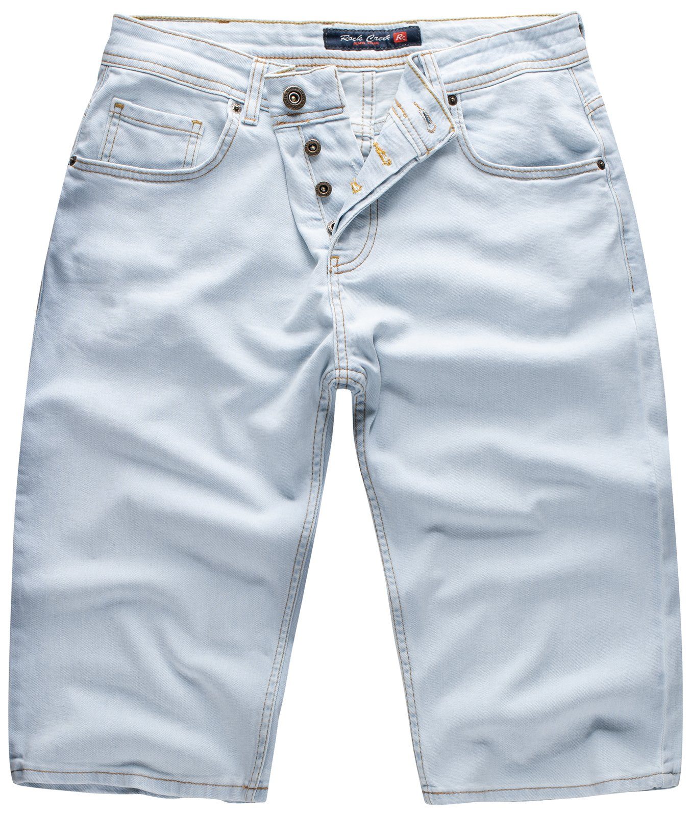 Rock Creek Jeansshorts Hellblau Herren Blau RC-2359 Denim Shorts