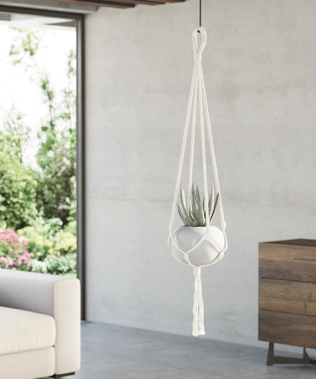 tegawo Blumenampel Makramee 100% Baumwolle, handgefertigt günstig online kaufen