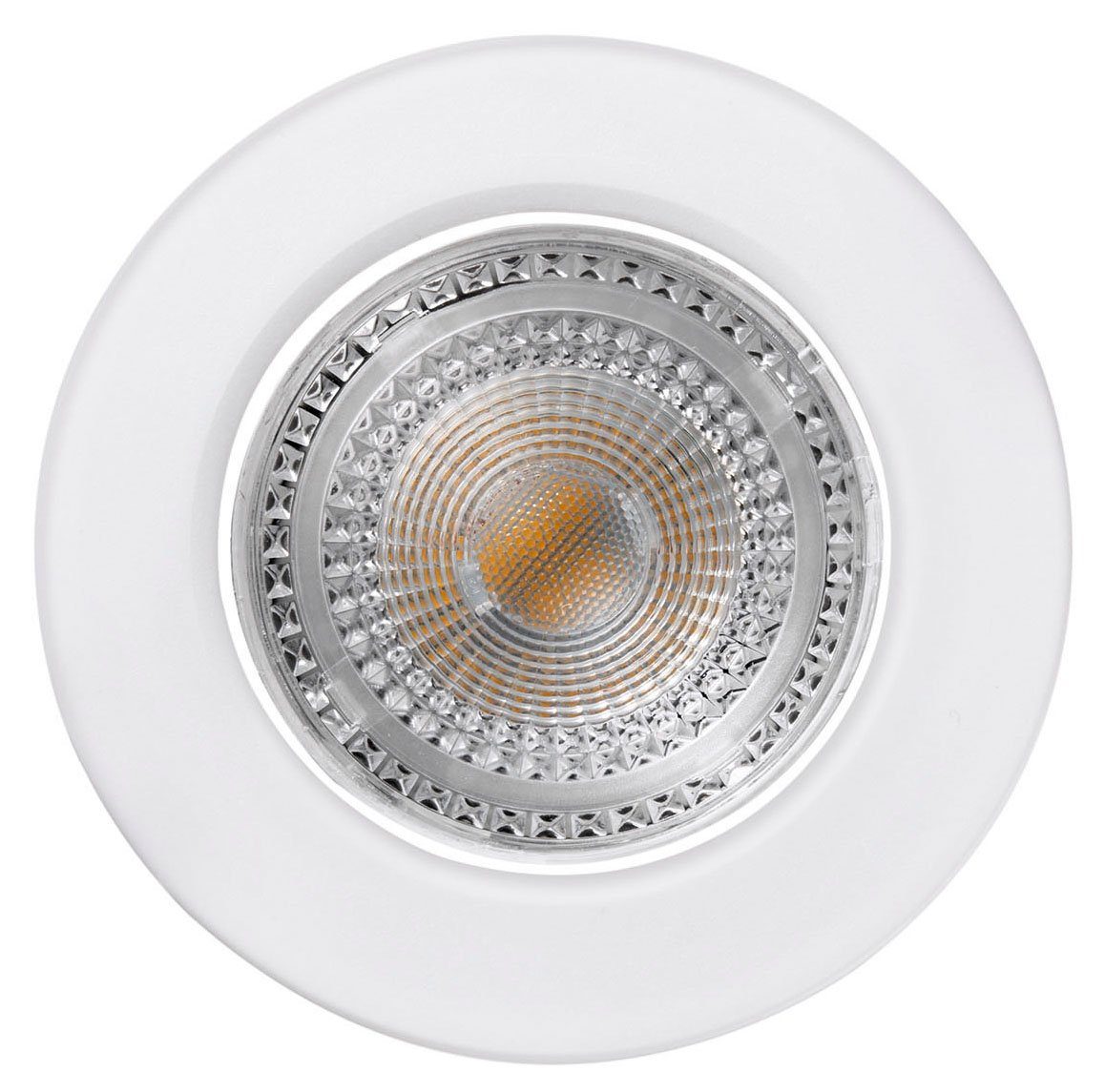 Warmweiß, Einbaustrahler LED Dimmfunktion, HEITRONIC integriert, Wechselblenden Downlight, fest LED Einbauleuchte, DL7002, schenkbar, inkl.