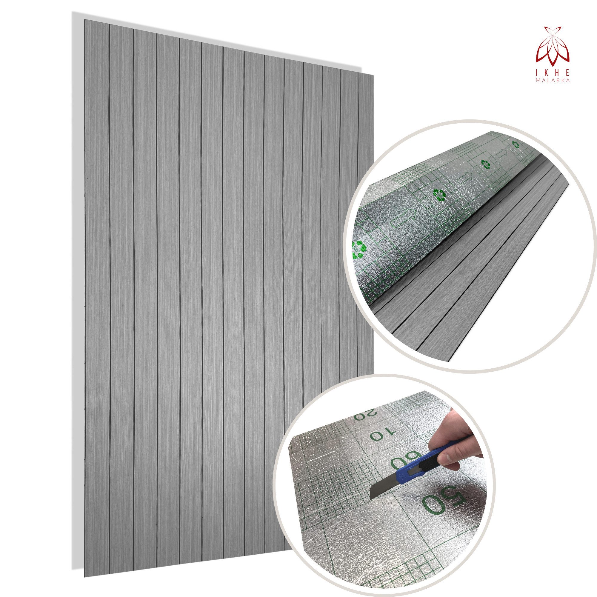 IKHEMalarka Wandpaneel Lamellen Selbstklebend 100x60 cm – PVC + PE-Schaum, günstig online kaufen