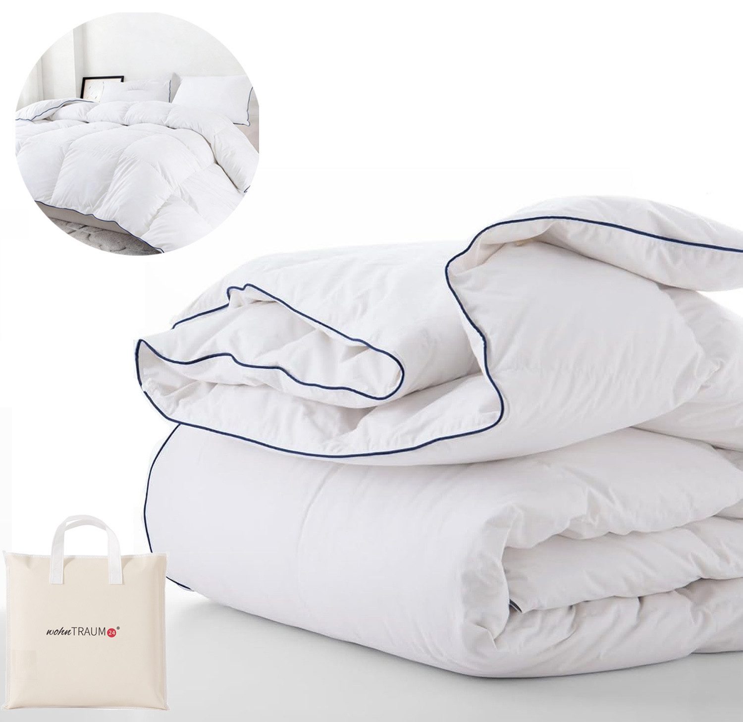 ibettertec Microfaserbettdecke Bettdecke 135x200 200x200 cm, 4 Jahreszeiten Bettdecken für Allergiker, Füllung: 100% Polyesterfaser, Bezug: Mikrofaser, All in One Steppdecke Sommer und Winter Set mit Mikrofaser