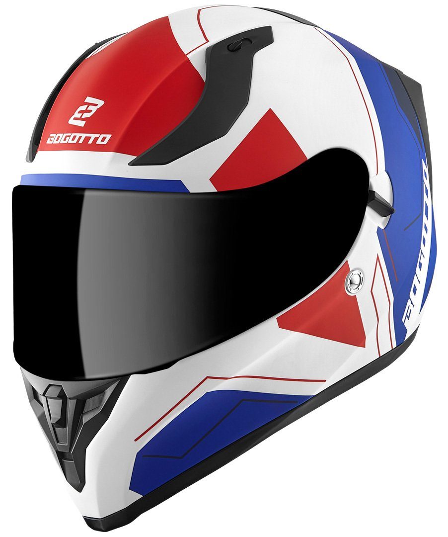 Bogotto Motorradhelm V128 Strada Helm, integriertes Sonnenvisier