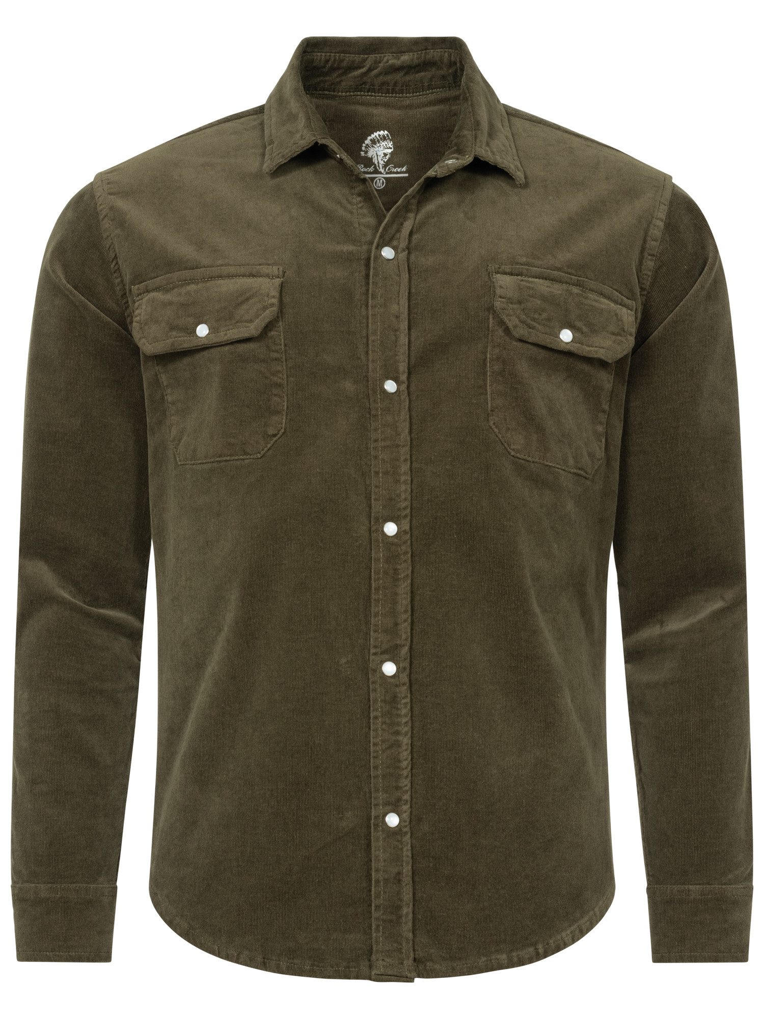 Rock Creek Outdoorhemd Cordhemd Herren Hemd H-412 Langarm, Kentkragen