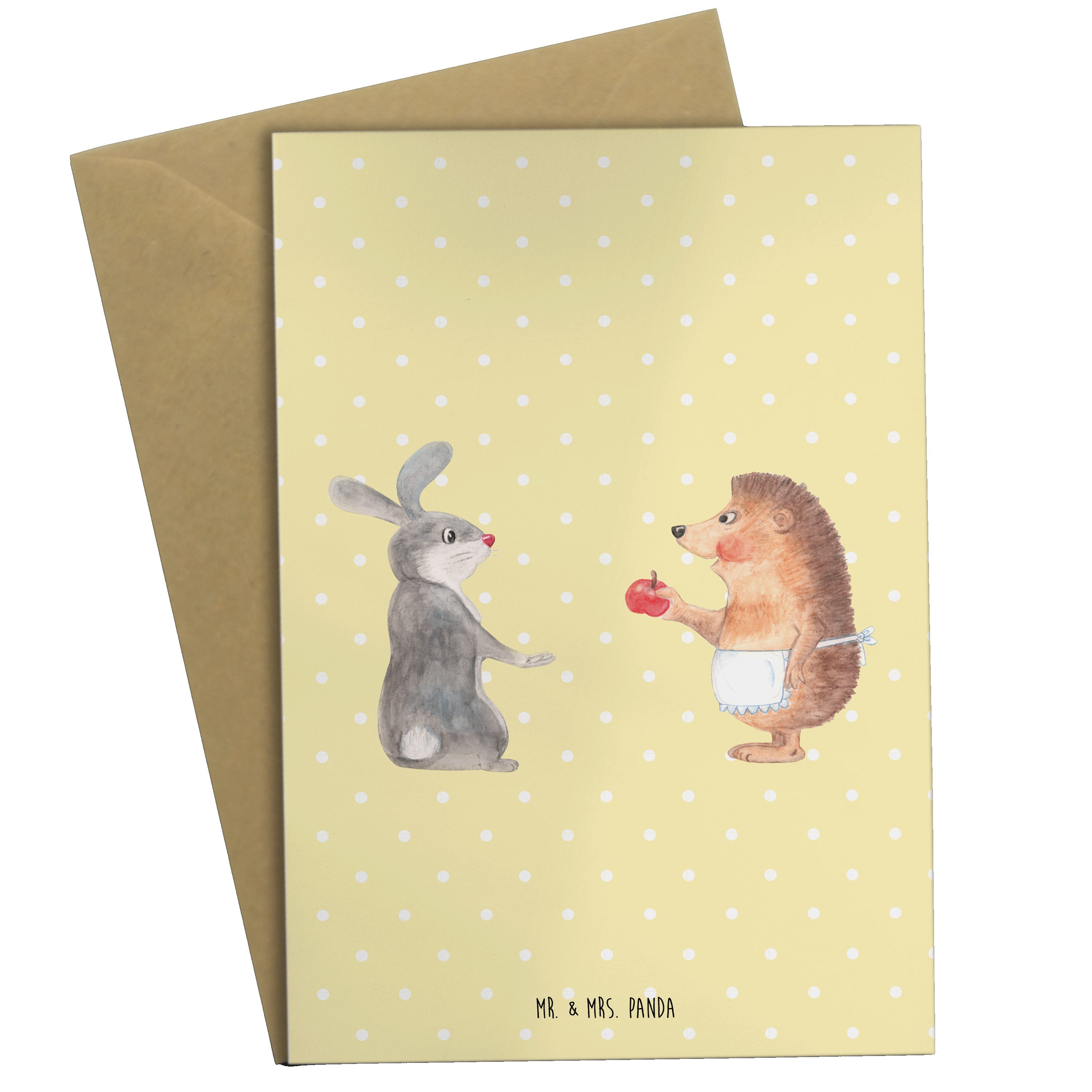 Mrs. ist & - Schmerz Mr. - Gelb nie Glückwunschkart Geschenk, ohne Panda Pastell Liebe Grußkarte