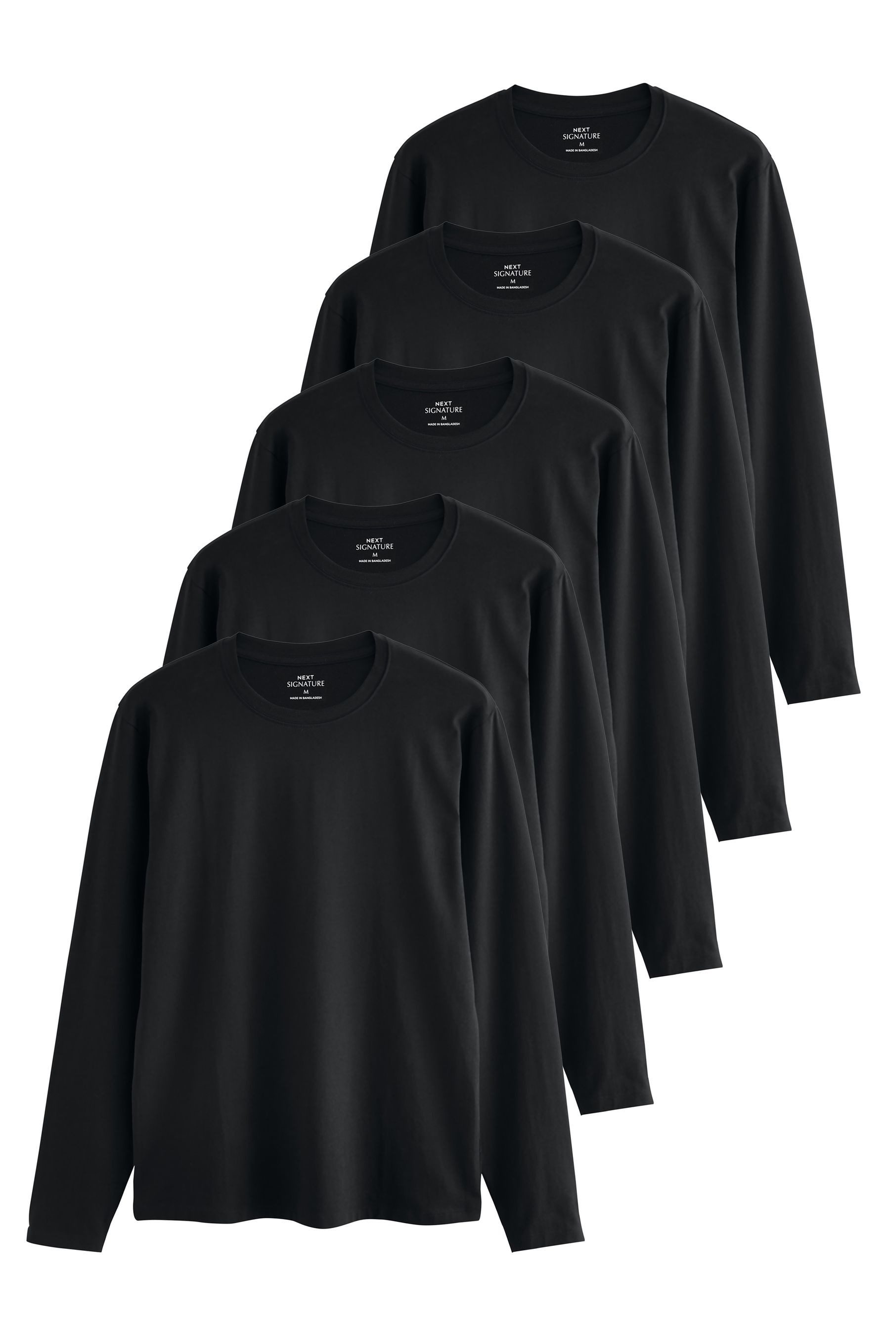 Next Langarmshirt Bequemes Langarm-T-Shirt für den Lagenlook (5-tlg)