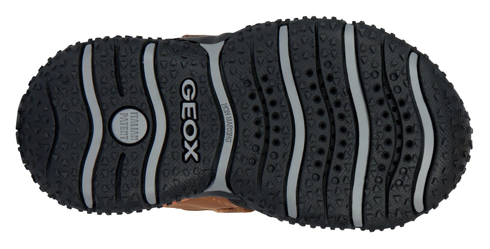 mit TEX-Ausstattung Geox B BALTIC BOY Lauflernschuh braun-schwarz-orange ABX B
